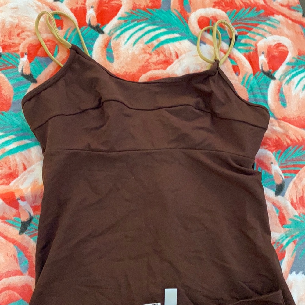Brown and gold 2 piece tankini Newport News size 10